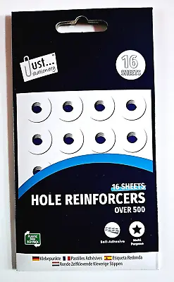 512 White Ring Hole Page Reinforcers Self Adhesive Stickers Home Office Filing • £2.99