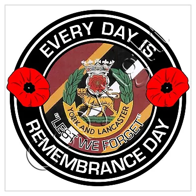 York And Lancaster Regiment Classic Remembrance Day Sticker • £2.99