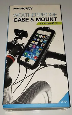 WEATHERPROOF CASE & Bike MOUNT FOR Iphone 5 5S Mercury Innovations New Damgd Box • $29.87