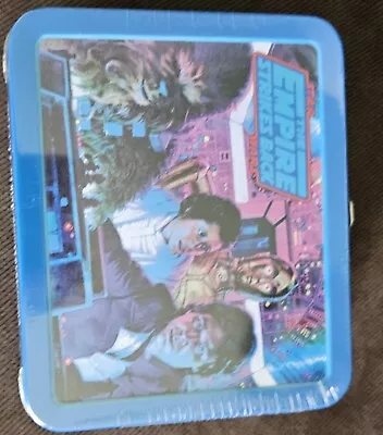 Star Wars Empire Strikes Back Metal Lunch Box 1980 Blue Handle Blue Logo. Reprod • $15