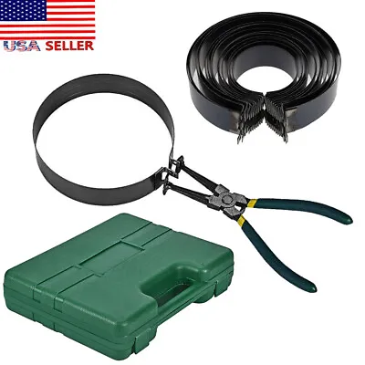 Motorcycle Piston Ring Compressor Cylinder Installer Tool Kit With Plier&14 Band • $14.29