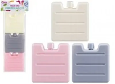 Ice Blocks 3 X Mini - Freezer Cool Bags Ice Boxes Cream Pink Grey • £3.75
