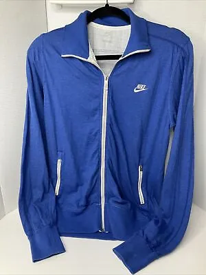 Nike Sportswear Full-Zip Metal Zipper & Pockets Embroidered Logo Royal Blue • $19.99