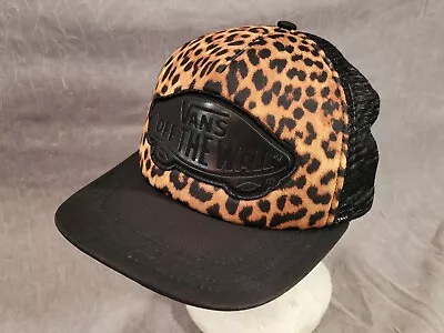 Vans Off The Wall Hat Snapback Leopard/Cheetah Print Trucker Mesh Cap • $11.01