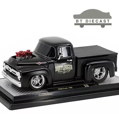 M2 Machines 1956 Ford F-100 Pick Up Truck Bootlegger 1/24 Matte Black 40300 99 A • $32.90