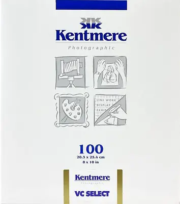 Kentmere VC Select Glossy 8x10  B&W Darkroom Paper 100 Sheets • £74.84