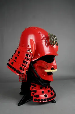 Wearable Japanese Samurai Armor Yoroi Helmet Kabuto Menpo Mask Iron Handmade • $559