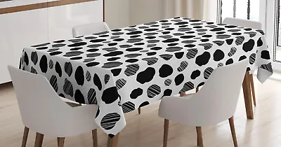 Cow Print Tablecloth Black And White Dots • £15.99