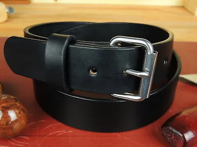 Men's 1 1/2 _Heavy Duty Leather Gun Holster CCW Work Belt_Amish Handmade_1.5  • $49.59