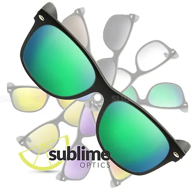 POLARIZED Metallic Green Replacement Lenses For Ray Ban RB2132 New Wayfarer 55mm • $25.95