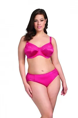 Elomi Caitlyn Collection 36F L UW Bra Panty Set Raspberry Pink  • $69.99