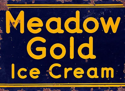 Meadow Gold Ice Cream Advertising Metal Sign • $76.46