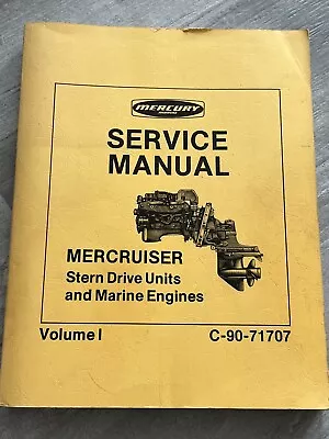 OEM Mercury Mercruiser Stern Drive Engine Service Manual C-90-71707 Volume 1 • $19.95