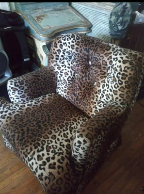 $375 • Buy Leopard Animal Print Swivel Rocker Chair