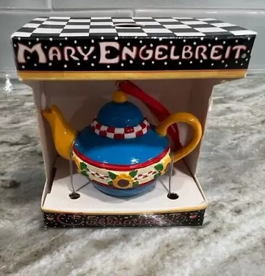 Vintage Mary Engelbreit Teapot Collection Country Sunflower Ornament NEW • $16