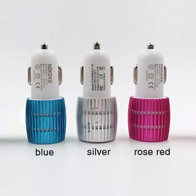 5V Dual USB Port Car Charger Cigarette Lighter Socket Adapter For IPhone Android • £1.19