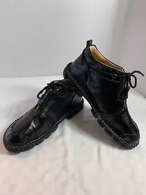 Berlin Underground Black Deerskin Leather Steampunk Men's Chukka SZ 12 NWOB • $34.50