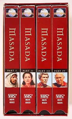 Masada TV Series - VHS Box Set - Complete Part's 1-4 Peter O'Toole Strauss VG • $19.99