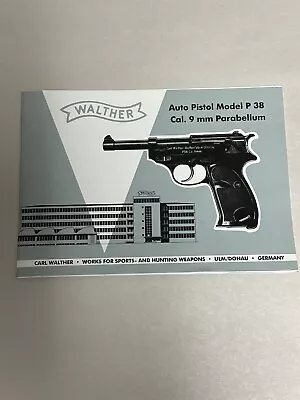 Walther P38 Instructions Book In English. • $9.95