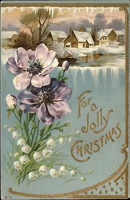 Christmas ~ Snowbell Flowers ~ Village Snow ~ 1913 Ophelia Mason Baltimore MD • $4.32