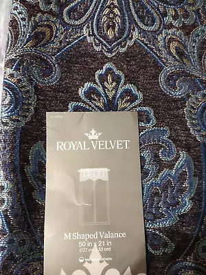 JCP Royal Velvet  M  Shaped Valance Manchester 50 X21  Fine Chocolate Multi • $19.99