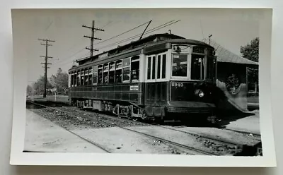 Vintage Photo Baltimore Transit Trolley Streetcar #5849 Fayette & Pearl Sts Sign • $6.99