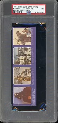 1981 Dixie Cups Star Wars Empire Strikes Back 22/12/5/15 PSA 1 • $25