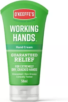 O'Keeffe's Working Hands Hand Cream 96g Jar Okeeffes For Dry Cracked Hands • £10.46