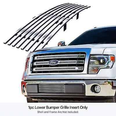 For 2009-2014 Ford F-150 Lower Bumper Stainless Chrome Billet Grille Insert • $33.99