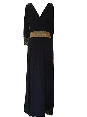 NWT PROJECT D Dannii Minogue Black Maxi Tatiana With SequinDress RRP £565 Size 8 • £69.98