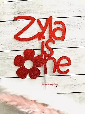 Personalised Custom ONE TWO Daisy Flower 1st Any Age Birthday Cake Topper • $15.95