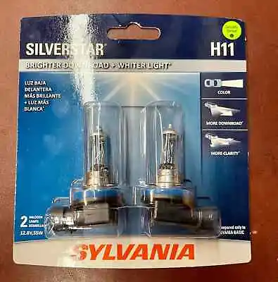 Sylvania Silverstar H11 Pair Set High Performance Headlight 2 Bulbs NEW • $24.99