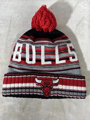 Chicago Bulls Mitchell & Ness Pom Beanie Adult One Size Winter Hat • $23.26