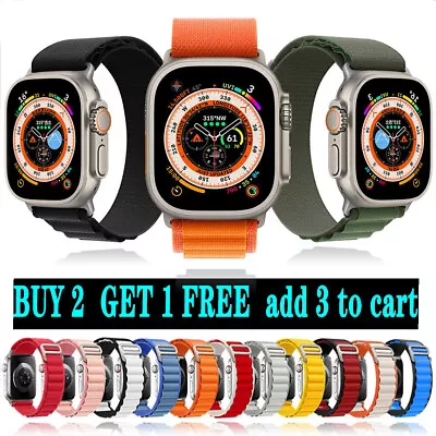 $9.49 • Buy Alpine Loop Nylon Band Strap For Apple Watch Series 8 7 6 5 SE Ultra 49/44/45mm