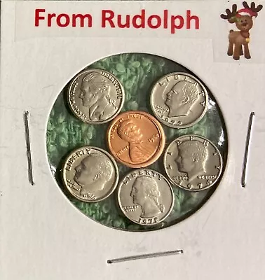   From Rudolph   - Modern Mini U.s. Coins Set In Holder • $7.98
