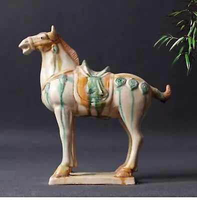 Tang Sancai War Horse Porcelain Ornament Statue China Jingdezhen Porcelain #006 • £46.80