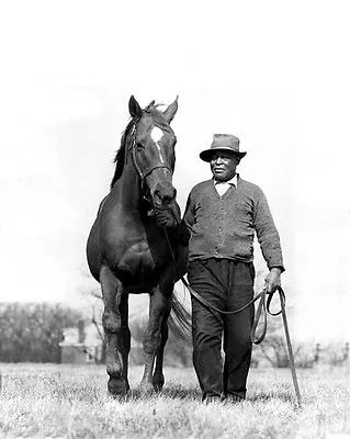 Champion Racehorse MAN O WAR Glossy 8x10 Photo Groom Will Harbutt Print • $5.99