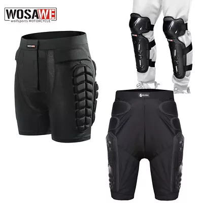 WOSAWE Motorcycle Impact Shorts Hip Protector Racing Road Knee Protection Pads • $25.99