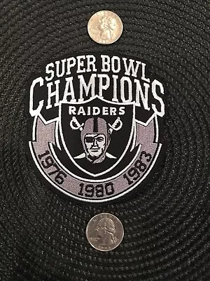 Oakland Raiders Vintage Iron On Embroidered CLASSIC  Patch 4” X 3.5” A1 Quality • $6.45