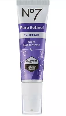 No7 Pure Retinol 1% Night Concentrate - Anti-Wrinkle Serum With Collagen 30ml • $19.99