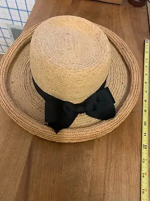 Cappelli - Miami Florida Woman's Bowler Sun Hat W/Black Bow - New (Other) • $22.95