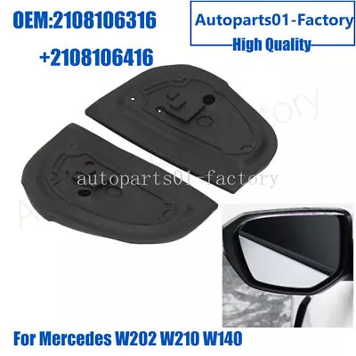 1Pair Left+Right Exterior Mirror Rubber Gaskets For Mercedes Benz W202 W210 W140 • $23.65