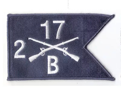 B Co 2-17 Infantry 2nd BN 17th Infantry Reg Hook & Loop Guidon Patch - 5  X 3  • $8