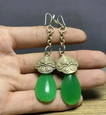 Antiques Collection Qing Dynasty Classic Earrings Foot Silver Earrings Jewelry • $32.32