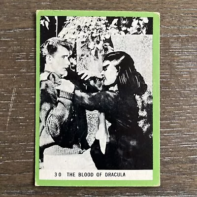 1963 Rosan Terror Monsters Series The Blood Of Dracula #30 Card Vampire GREEN A • £33.74