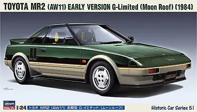 Hasegawa 1/24 TOYOTA MR2 AW11 EARLY VERSION G-Limited Moon Roof HC51 Model Kit • $59.99