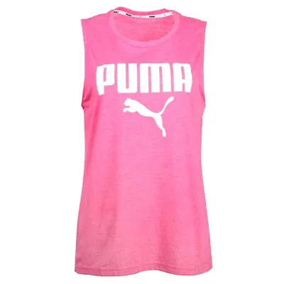 Puma Muscle Scoop Neck Tank Top Womens Pink Casual  Athletic 58785410 • $14.99