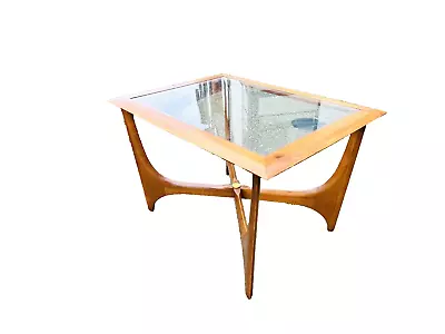 Beautiful Mid Century Adrian Pearsall Lane Oak & Glass Sculptural Coffee Table • $599.95