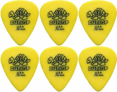 $4.90 • Buy 6 X Dunlop Tortex Standard .73MM Gauge Guitar Picks 418R Yellow
