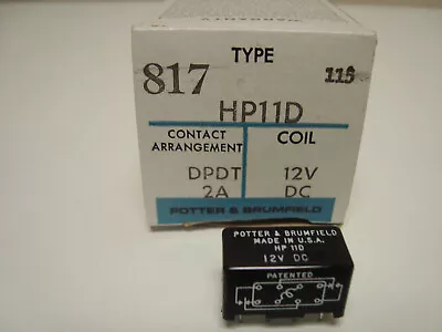 AMF Potter Brumfield HP11D-12 8 Pin Mini Relay 12V DC Made In USA (NOS) • $20